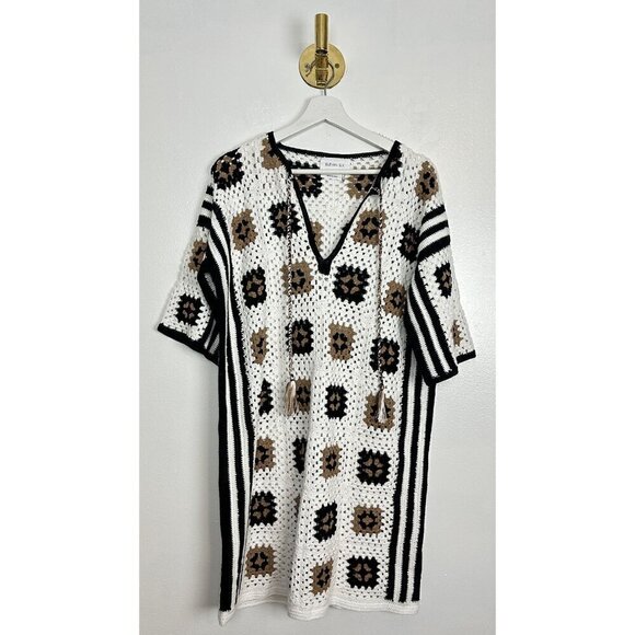 ELEVEN SIX Tia Tunic in White/Black/Nude Size Medium/Large - Picture 6 of 16